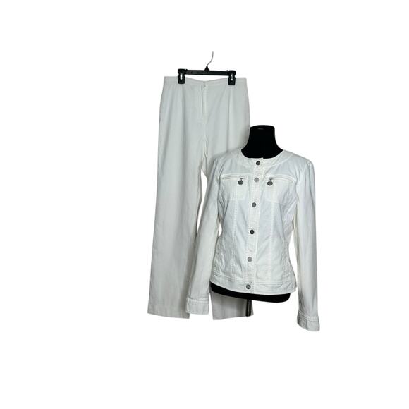 Doncaster creamy white pants and jacket set size 6 - Picture 15 of 16